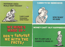 British Humor Postcards c1980s Unposted Indecisive Money Mind Deep Thought picture