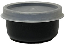 Tupperware 1oz Smidget Black 1463 with Sheer Clear Lid 201 Pill Holder picture