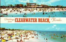 Vintage Multi-View Postcard Greetings Clearwater Beach FL Florida          F-075 picture
