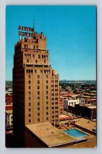 Fort Worth TX-Texas, Hilton Hotel and Pool, Advertising Antique Vintage Postcard picture