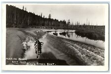 Marion River Seen From Bird's Speed Boat Adirondack Mts. NY RPPC Photo Postcard picture