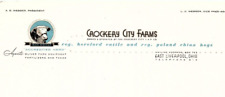 c1920 EAST LIVERPOOL OHIO CROCKERY CITY FARMS HERFORD CATTLE LETTERHEAD Z5817 picture