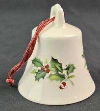 Vintage Limoges France  Porcelain Christmas Holly Berry Bell Rehausse Main Stamp picture