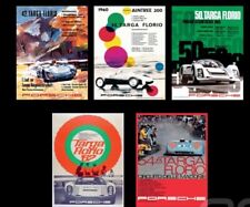 Awesome Porsche Targa Florio 1958-1960-1966-1967-1970 5- Poster Collection picture