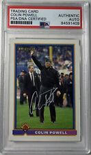 1991 BOWMAN GENERAL COLIN POWELL SIGNED AUTOGRAPH PSA DNA CERTIFIED DESERT STORM picture