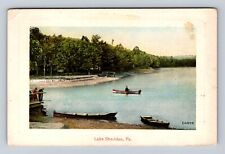 Lake Sheridan PA-Pennsylvania, Fishing on Lake Sheridan, Vintage Postcard picture