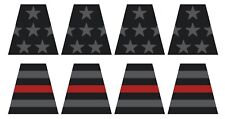 8 Reflective Subdued American Flag THIN RED LINE Fire Helmet Tetrahedrons Tets picture