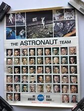 Vintage 1960s or 1970s Astronaut Poster NASA Saturn Apollo Aldrin Bean Shepard picture