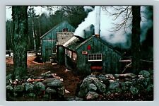 Jaffrey NH-New Hampshire, Dan Johnson's Sugar House, Vintage Postcard picture