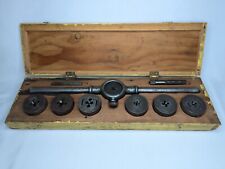 Vintage Greenfield Little Giant Tap & Die Set 10 Pc. with Original Wood Box picture