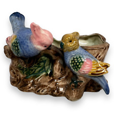 Vintage Cockatoo Parrot Bird Ceramic Planter Boho Occupied Japan Rare 6