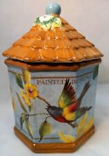 NEW CERTIFIED INTERNATIONAL BOTANICAL BIRDS COOKIE JAR OR CANASTER picture