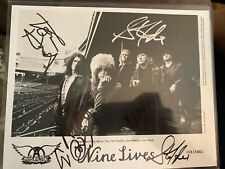 AEROSMITH HAND SIGNED 8x10 PHOTO+COA LETTER     SIGNED BY ALL 5      TYLER+PERRY picture