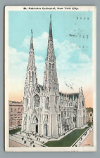 St. Patrick's Cathedral, New York City, NY Vintage Postcard Posted 1925 picture