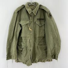 VTG US Army Fort Leonard Engineer Patch M-1951 Field Shell Jacket Mens Size S picture