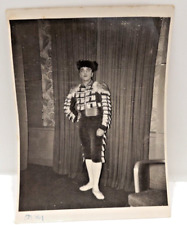 Vtg Leo Cir 1940s Black White Snapshot Photo As a matador picture