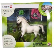 Schleich-S Farm Life 41447 Horses W/Blanket White Horse Arab NIB picture