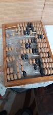 USSR Wooden Abacus Vintage Soviet Original (XXLARGE 27×40cm.)RETRO 1950-1960s. picture