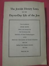 1949 The Jewish Dietary Laws In The Day-to-Day Life Of The Jew Joseph Jacobs  picture