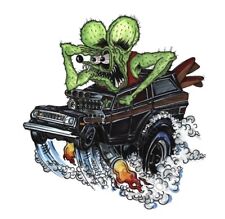 🔥Large 5” Green Rat Fink Hot Rod STICKER Decal Ed Big Daddy Roth Wagon Car SUV picture
