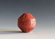 An Antique Japanese Red Lacquered Collectable Ojime Bead picture