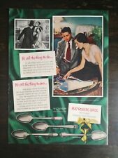 Vintage 1949 1847 Rogers Bros Silver Wear Silverplate Full Page Original Ad 1221 picture