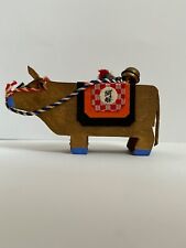 Japanese Wooden Gold Cow Vintage Folk Toy Interior picture