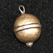 Ancient Large Round Viking Period Silver Bead Pendant Circa 9th -10th Century AD picture