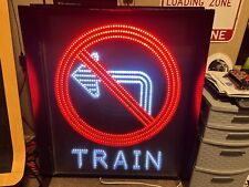 Never Used Traffic Signal “NO LEFT TURN” / “TRAIN” Intersection Blank-Out Sign picture