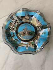 Vintage Disneyland Souvenir Plate Sleeping Beauty's Castle Ruffled Edges picture