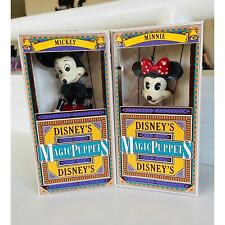 VINTAGE Disney Mickey & Minnie Mouse Marionette Wooden Magic Puppets Theater picture