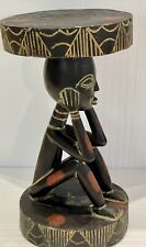 Vtg Hand Carved Woden African Sculpture Table 17” picture