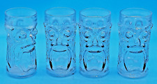 Vintage Screaming Tiki God Pint Glass Hawaiian Anchor Hocking Set Of Four picture