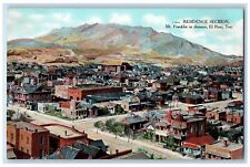 c1910 Residence Section Mt. Franklin in Distance El Paso Texas TX Postcard picture