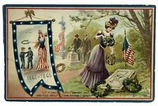 Tucks GAR Patriotic Postcard Decoration Day 158 Let Floras Rarest Banner Wave picture