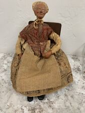 Vintage Old Lady French Clay Figurine 8
