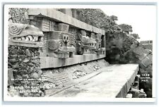 c1940's Temple Of Quetzalcoatl Teotihuacan Mexico RPPC Photo Vintage Postcard picture