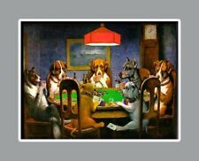 Dogs Playing Poker Die Cut Glossy Fridge Magnet picture