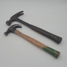 Vintage Dunlap Wood & Estwing Leather Claw Carpenter Hammer Lot Of 2 picture
