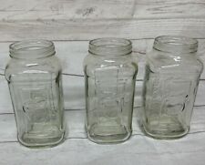 Lot of 3 Vintage Mason Jars With Pitcher On One Side Measurements On Other Side picture