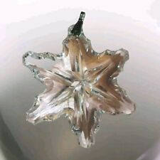 Gorham 1976 Lead Crystal Snowflake Christmas Ornament Estate Designer (617) picture
