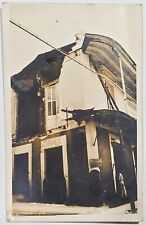 Mexico RPPC View of Damaged Building on Aurora Street Real Photo Postcard Z16 picture