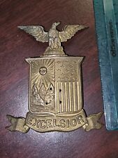1870s 1880s US Army Marine Indian Wars Shako Dress Helmet Infantry Plate L@@K. picture