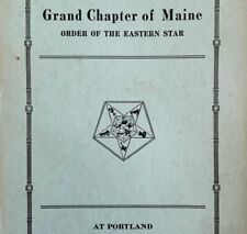 Order Of The Eastern Star 1926 Masonic Maine Grand Chapter Vol XI PB Book E47 picture