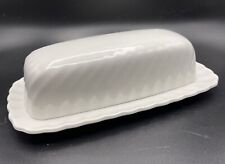 Vintage JOHNSON BROTHERS IRONSTONE China Covered Butter Dish White picture