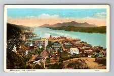 Ketchikan, AK-Alaska, View Overlooking City Antique, Vintage Souvenir Postcard picture