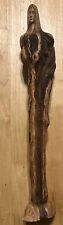 Vintage Wood Carved Sculpture 19” Beauty /Protector? Goddess ? Woodland Deity? picture