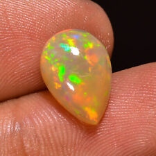 02.35Cts. 100% Natural Fire Opal Welo Opal Ethiopian Opal Pear Cabochon Gemstone picture