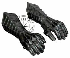 Vintage 18GSteel Medieval Knight Gauntlets Gothic Gauntlet Gloves picture