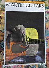 VERY RARE 60-70s Era MARTIN GUITAR DEALER POSTER READY TO FRAME  picture